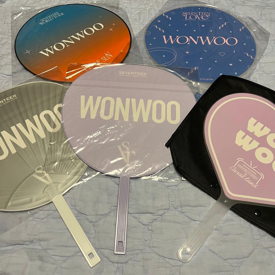 seventeen wonwoo ウォヌ　トレカ　うちわ　グッズ　セット