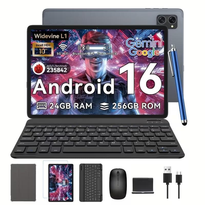 【新品】Android16タブレット 10.1インチ 256GB WiFi6対応