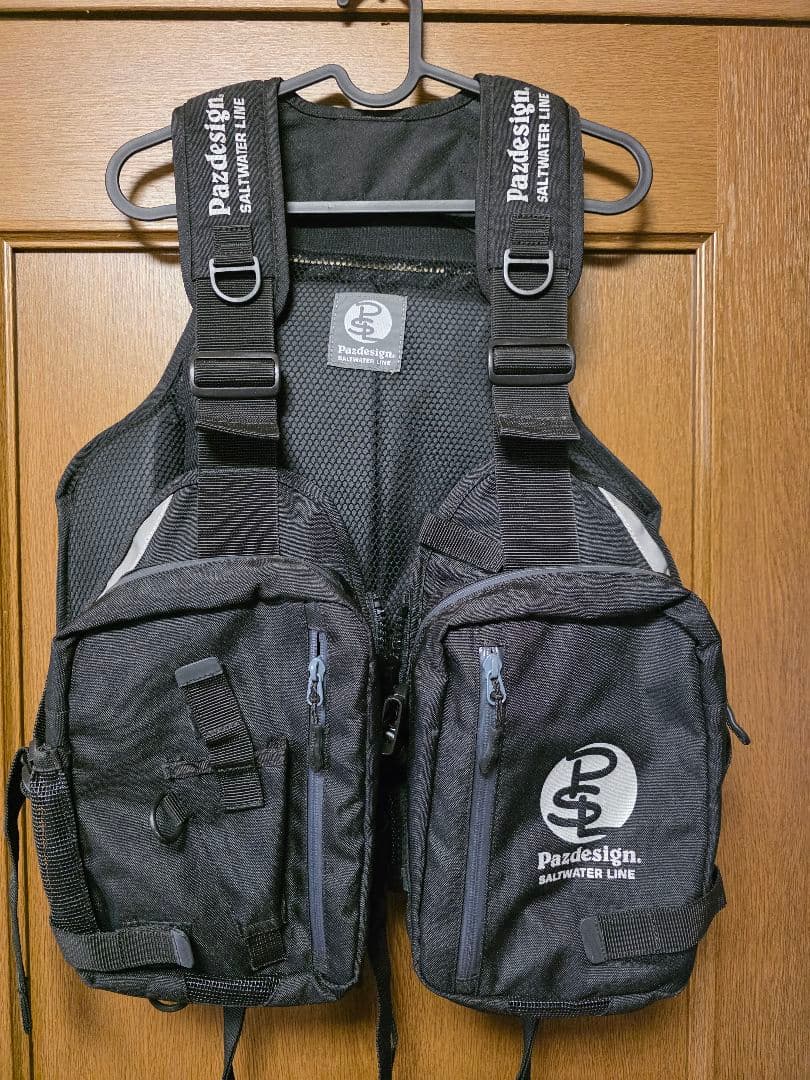 Pazdesign Saltwater Line フィッシングベスト ブラック
