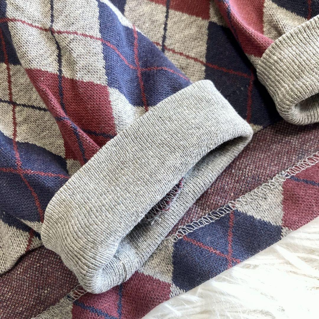 希少✨90s ポロバイラルフローレン 長袖ポロシャツ アーガイル柄 USA製 S