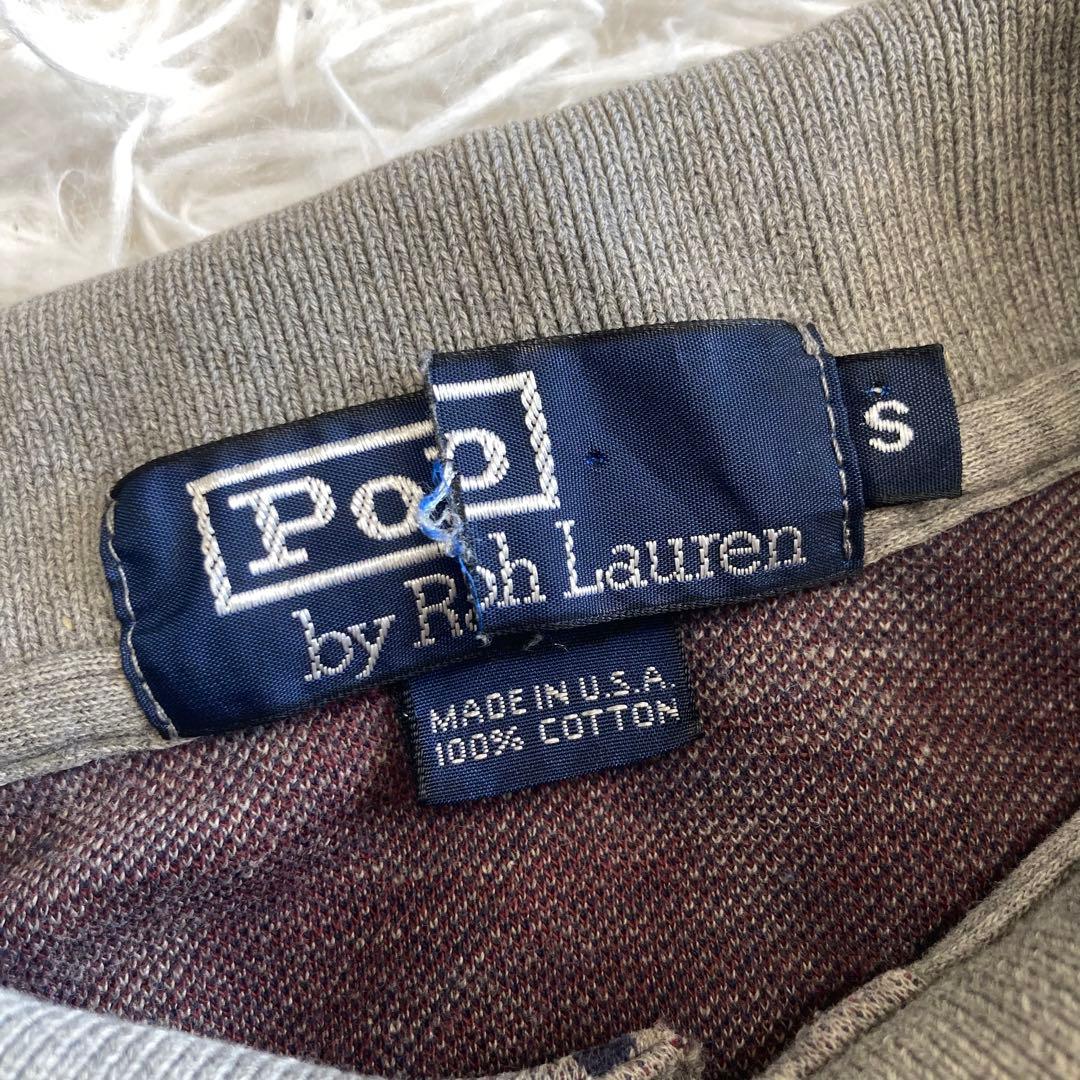 希少✨90s ポロバイラルフローレン 長袖ポロシャツ アーガイル柄 USA製 S