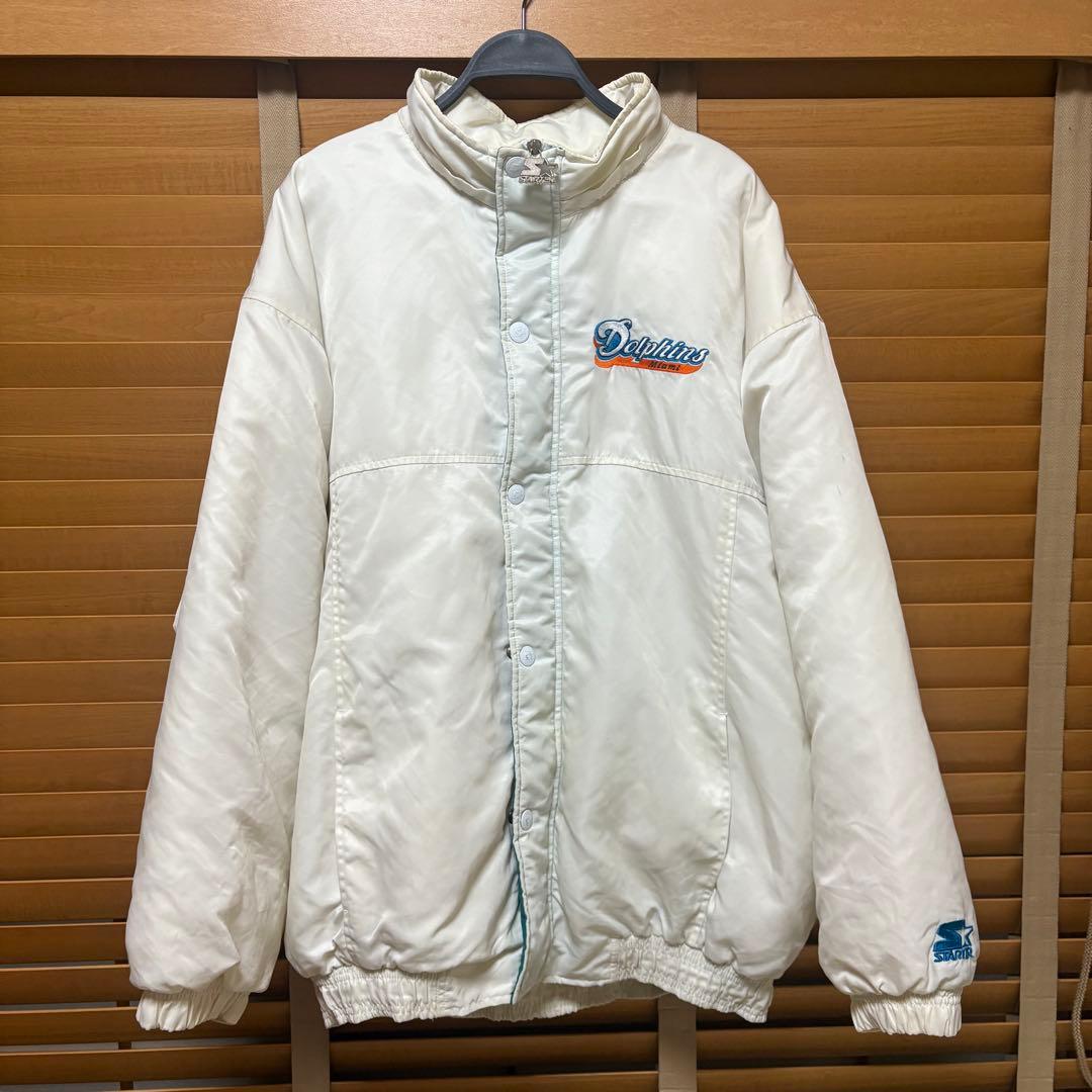 古着Miami Dolphins Starter 中綿ジャケット ホワイト