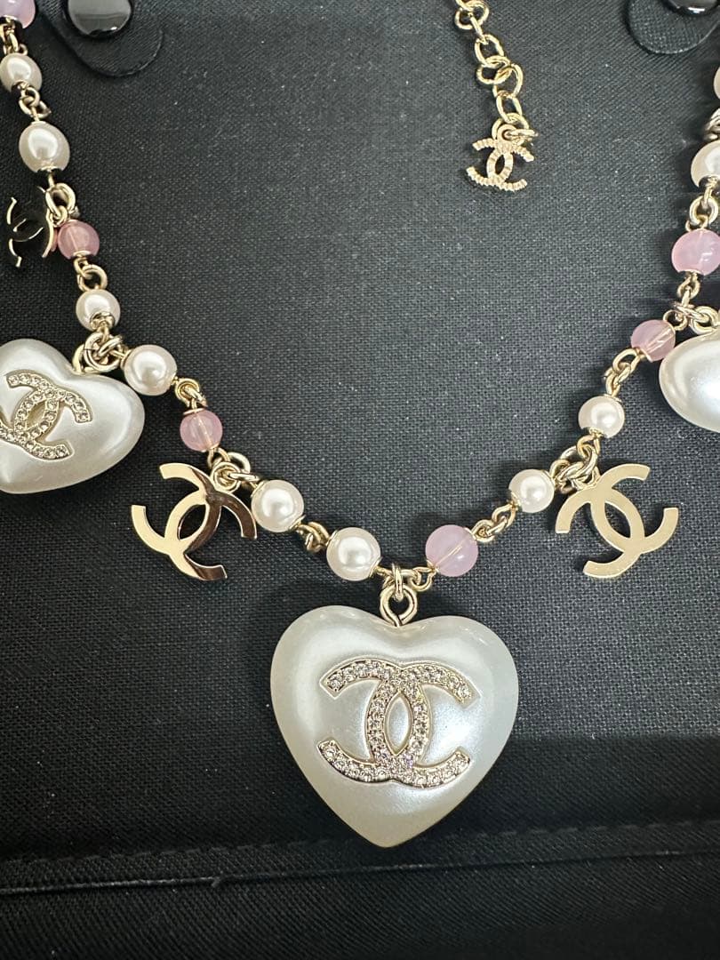魂 　CHANEL シャネル ココマーク ハート ネックレス