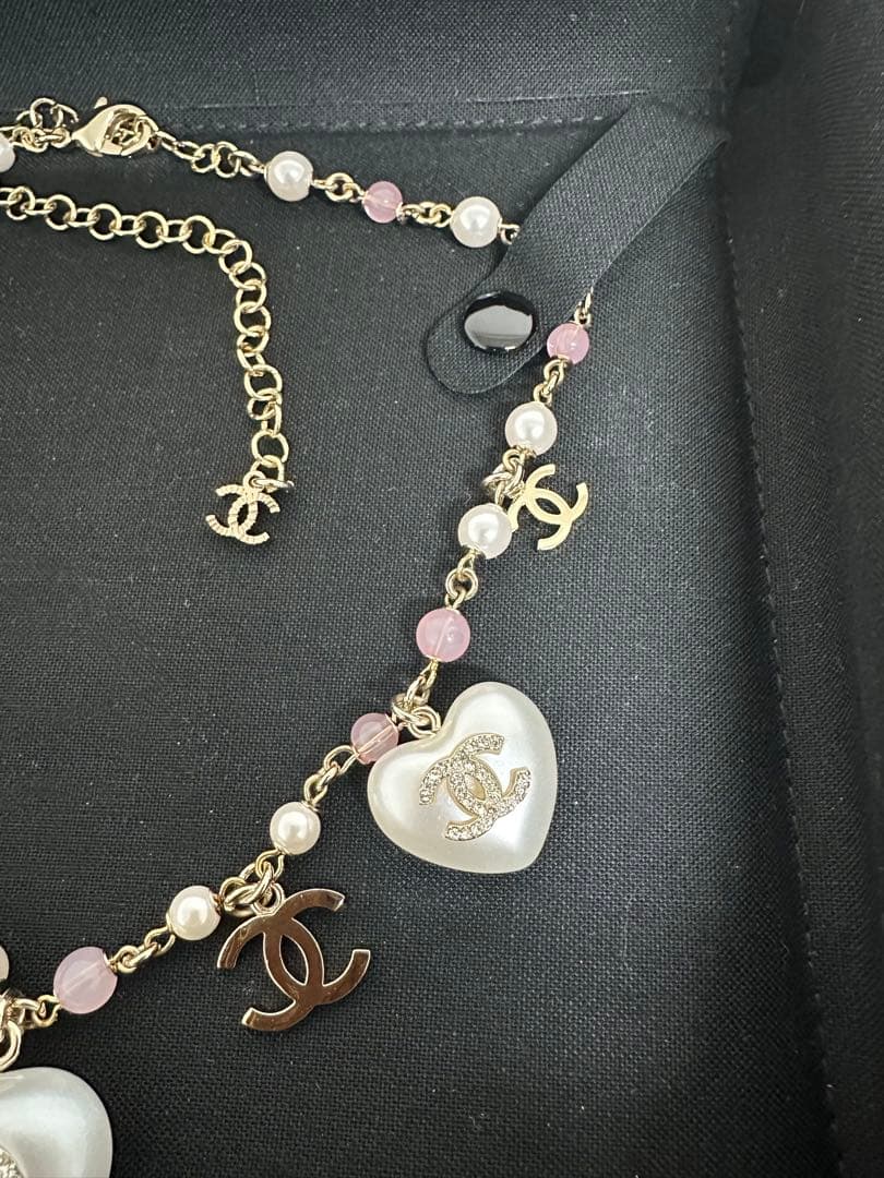 魂 　CHANEL シャネル ココマーク ハート ネックレス