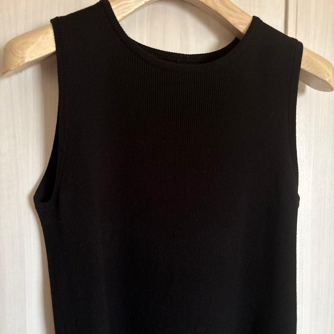 ドゥーズィエムクラス　diner b ribタンクトップ　ブラック