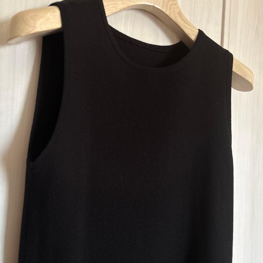 ドゥーズィエムクラス　diner b ribタンクトップ　ブラック