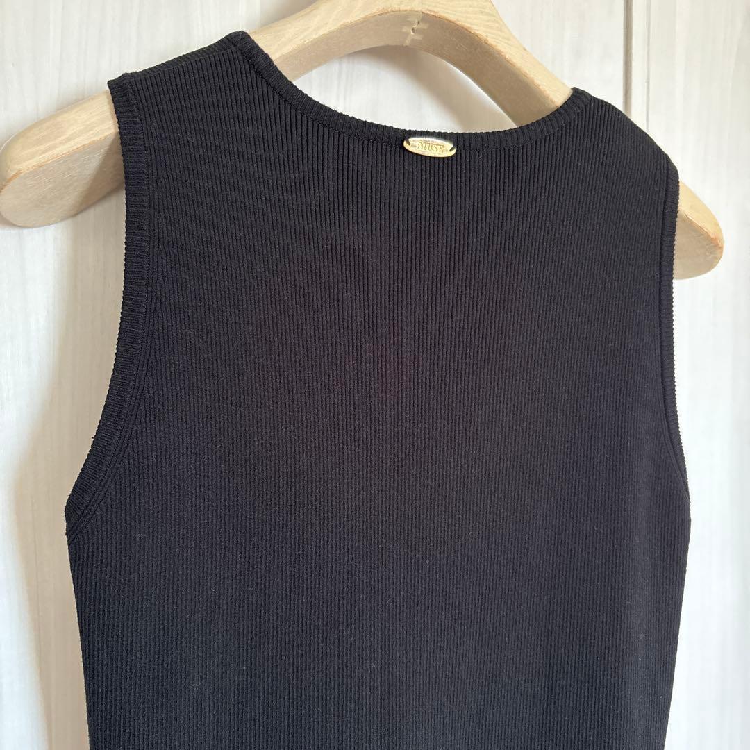 ドゥーズィエムクラス　diner b ribタンクトップ　ブラック