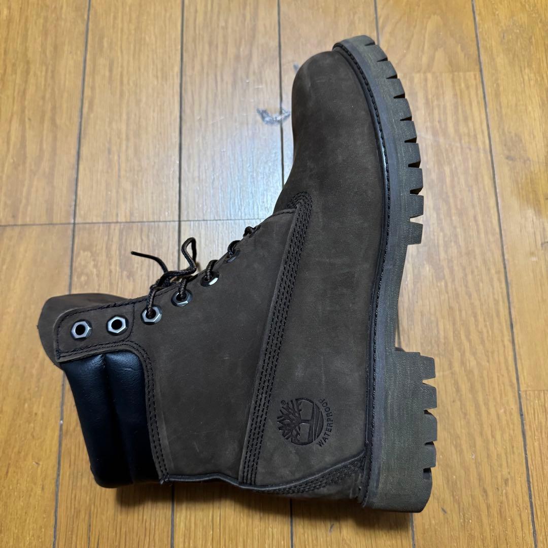 Timberland ダークブラウン ミッドカットブーツ 25cm