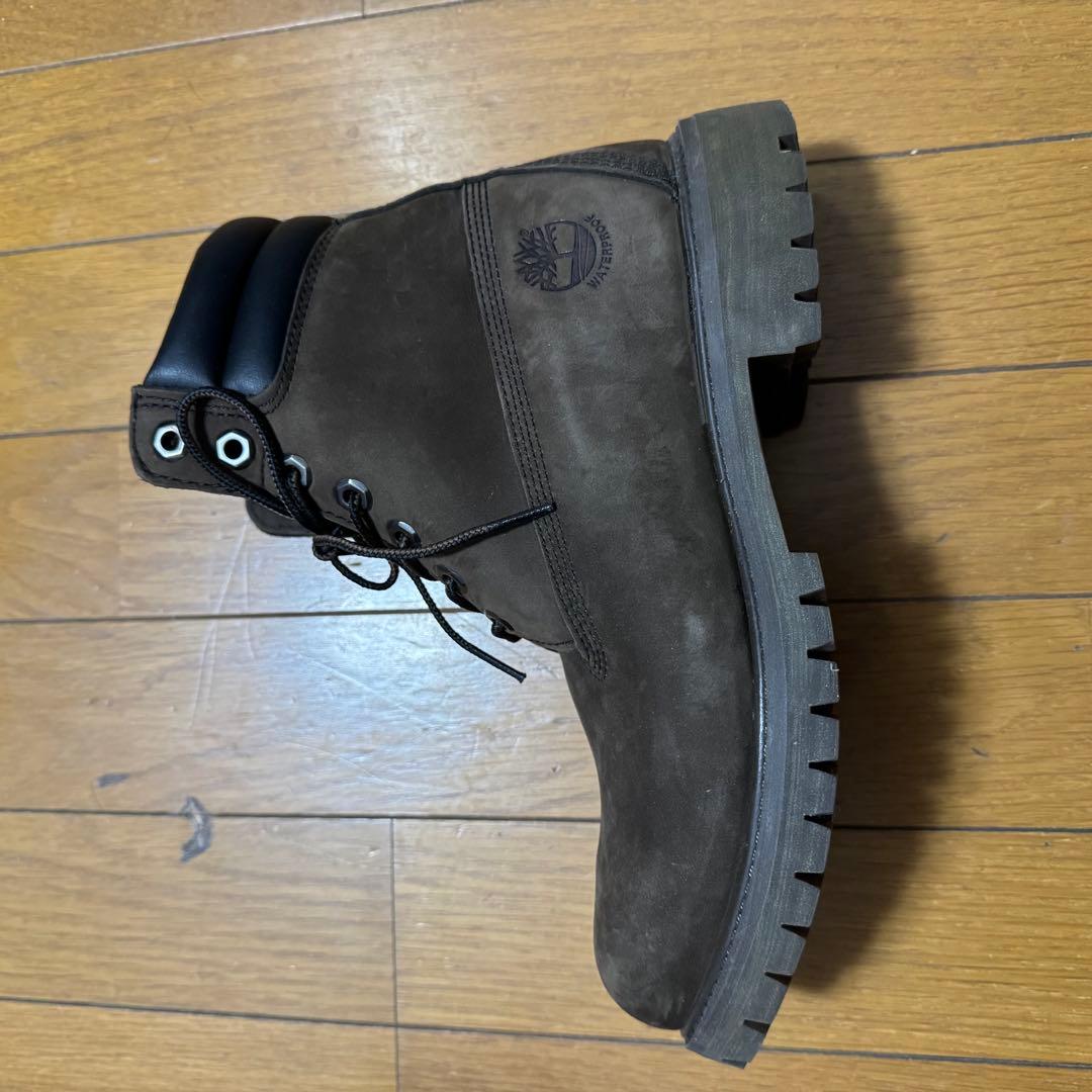 Timberland ダークブラウン ミッドカットブーツ 25cm