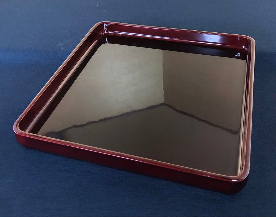 《R》春慶塗 会席膳5客 四方膳 銘々膳 木製漆器 木箱　260203く4