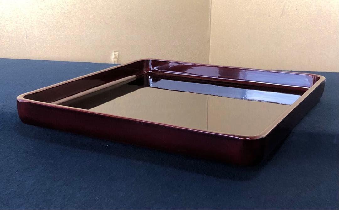 《R》春慶塗 会席膳5客 四方膳 銘々膳 木製漆器 木箱　260203く4