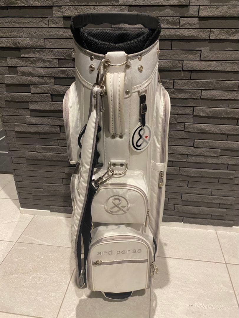 and per se アンパスィ ホワイトキャディバッグ