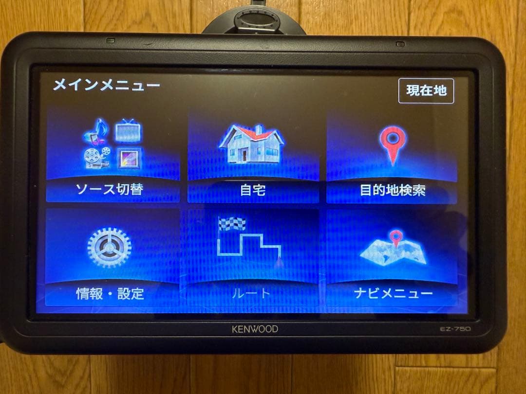 KENWOOD ポータブルナビ EZ-750 中古品