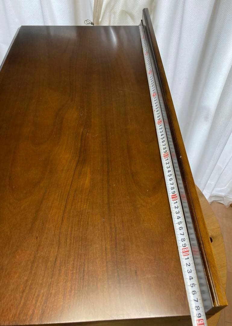 カリモク（karimoku）　木製シンプルデスク 引き出し2つ付き ブラウン