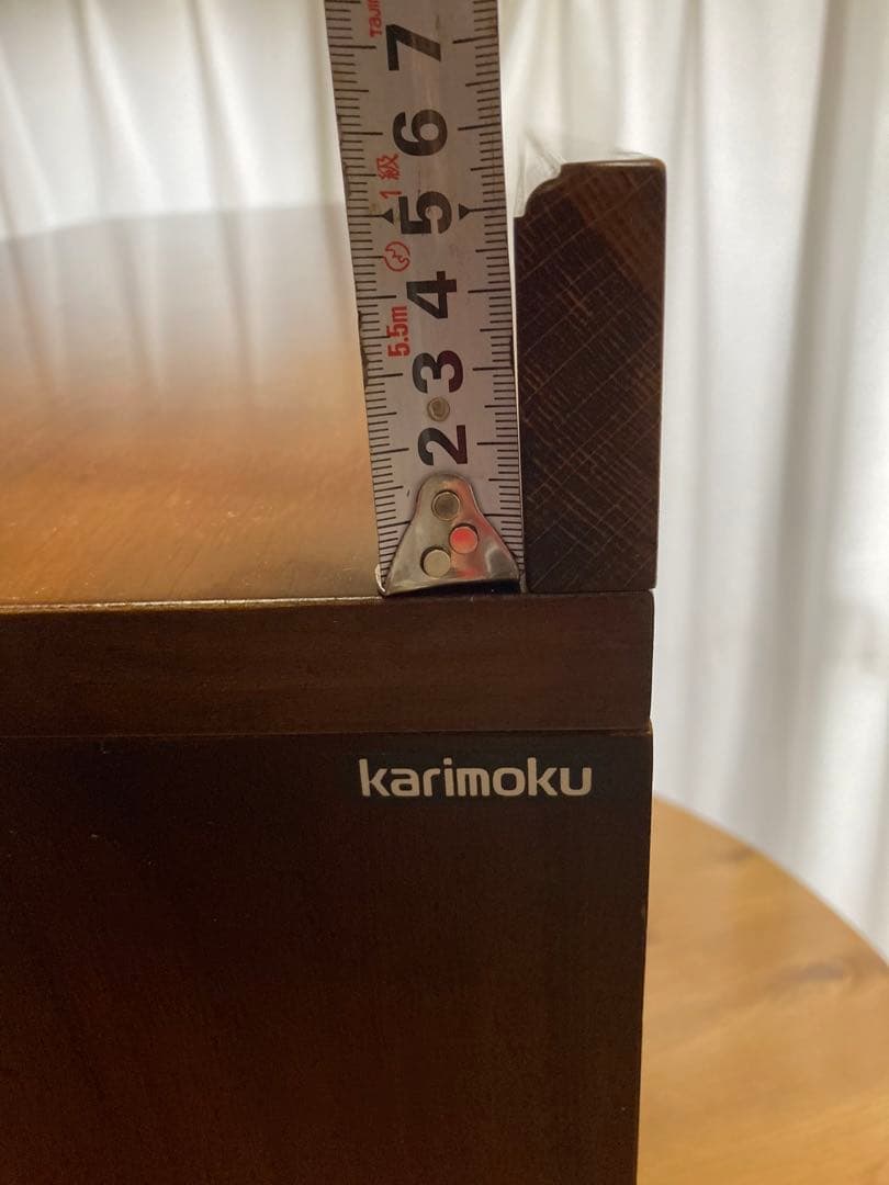 カリモク（karimoku）　木製シンプルデスク 引き出し2つ付き ブラウン