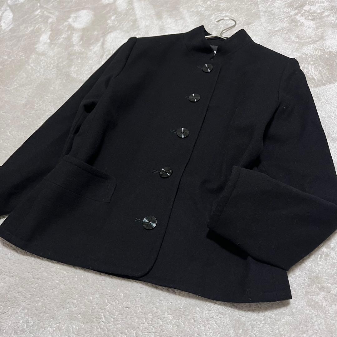 イヴ サン ローラン　ウール　マオカラー　チャイナ　ジャケット　ブラック　M