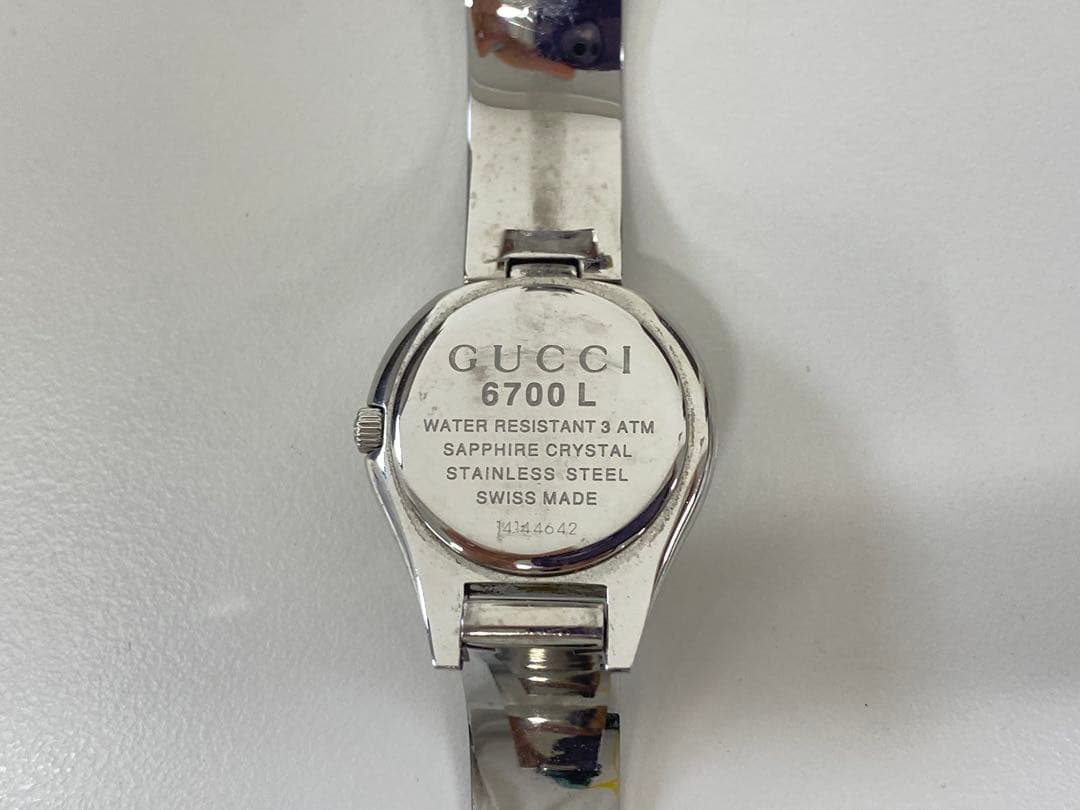 【不動】GUCCI グッチ レディース6700L シルバー 腕時計 箱付き