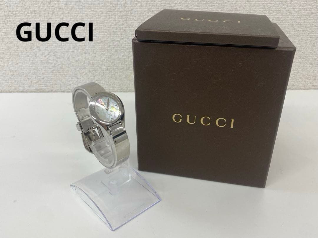 【不動】GUCCI グッチ レディース6700L シルバー 腕時計 箱付き