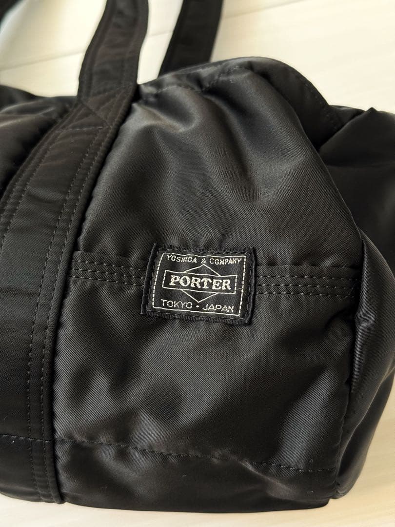 【極美品】PORTERタンカーボストンバッグSドラムバッグ/黒/吉田カバン