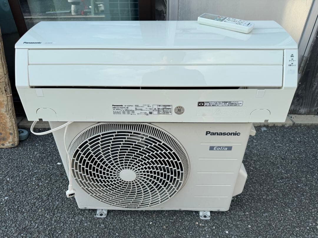 室外機も送料込 パナソニック 6畳用 エアコン クーラー 2.2kw エオリア