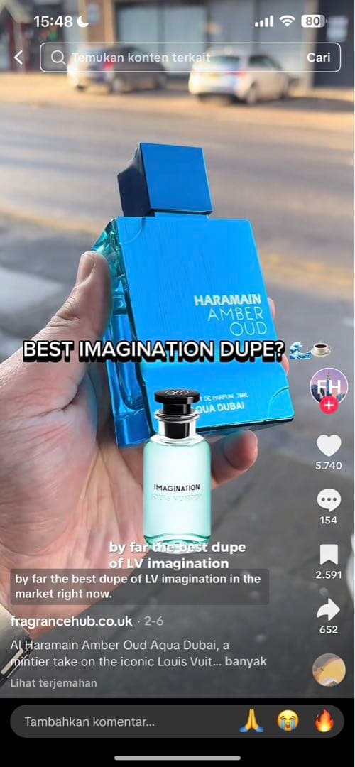 香水(男性用) Al Haramain Amber Oud Aqua Dubai 75ml