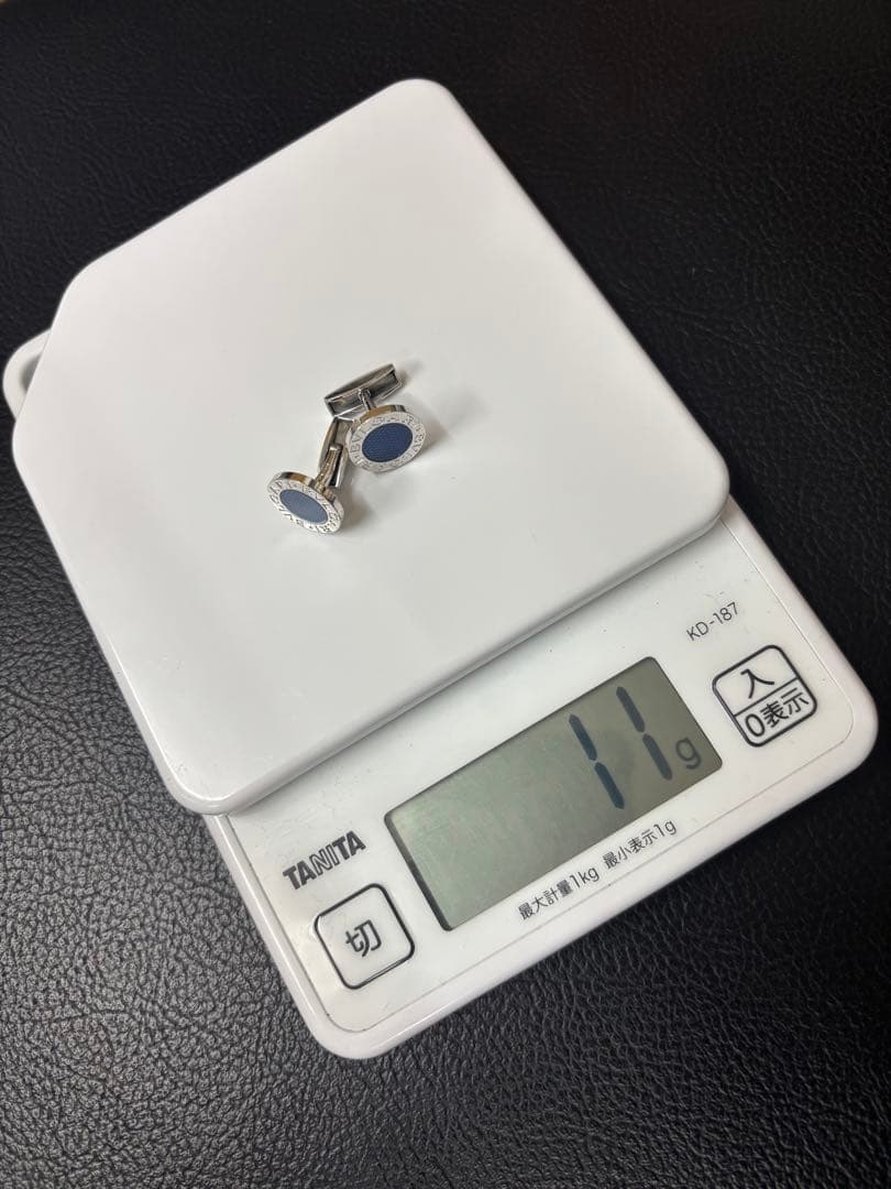 BVLGARI 青いカフリンクス