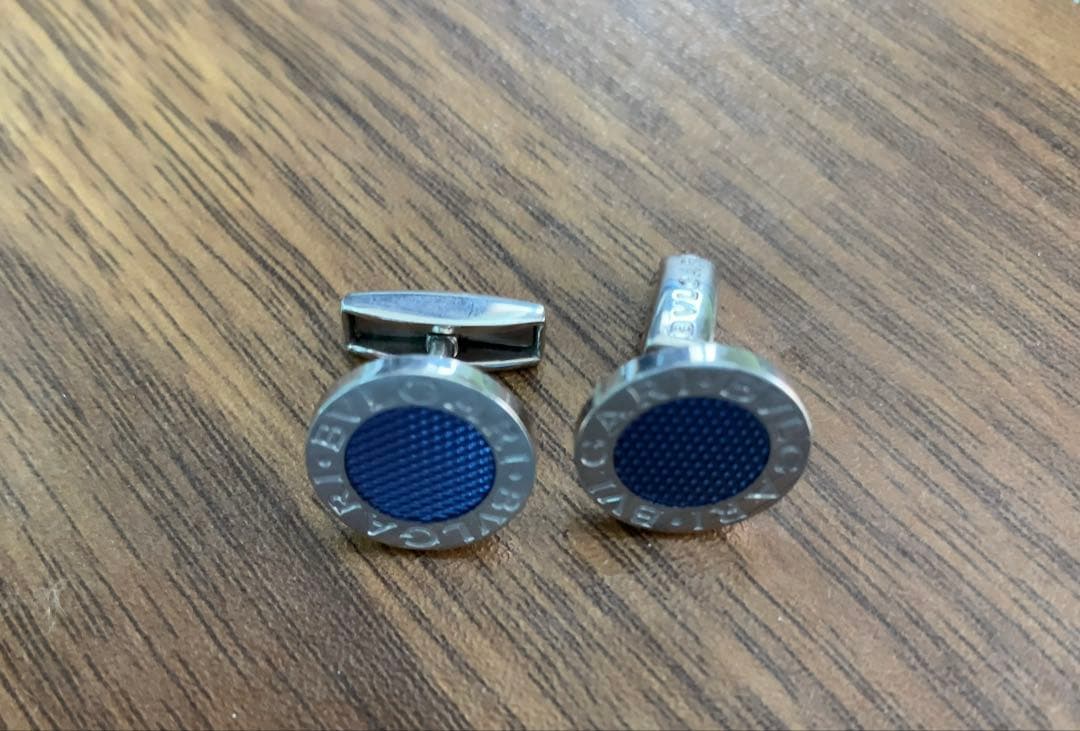 BVLGARI 青いカフリンクス
