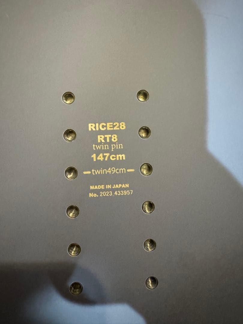 RICE28 RT8 147cm スノーボード　23-24モデル