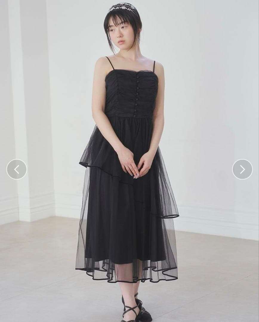 FURFUR チュールボレロセットキャミドレス ファーファー BLK ブラック