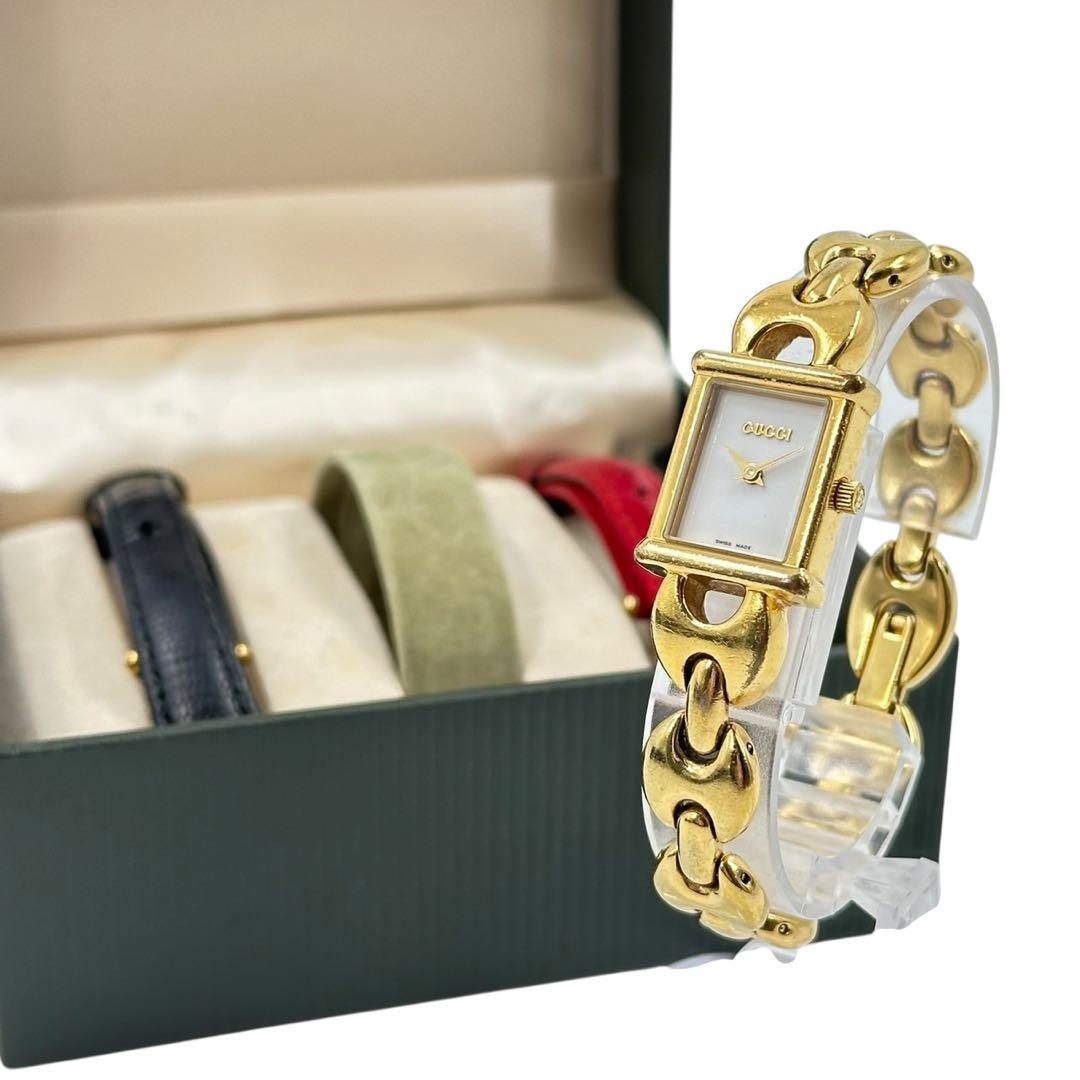 グッチ 腕時計 チェンジベルト 1800L クォーツ ゴールド　レディース