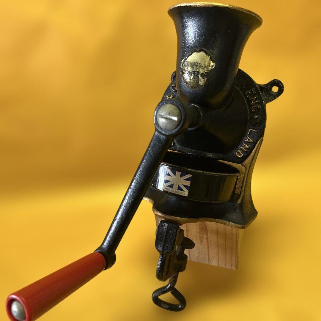 英国SPONG社　コーヒーミル　ヴィンテージ　美品