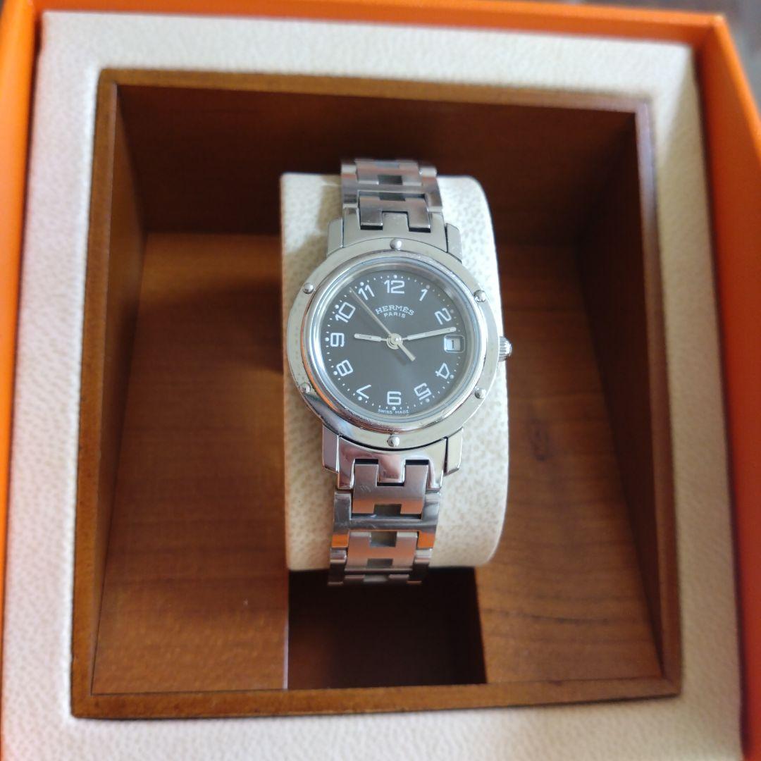 エルメス　クリッパーCL4.210　グレー　レディース腕時計