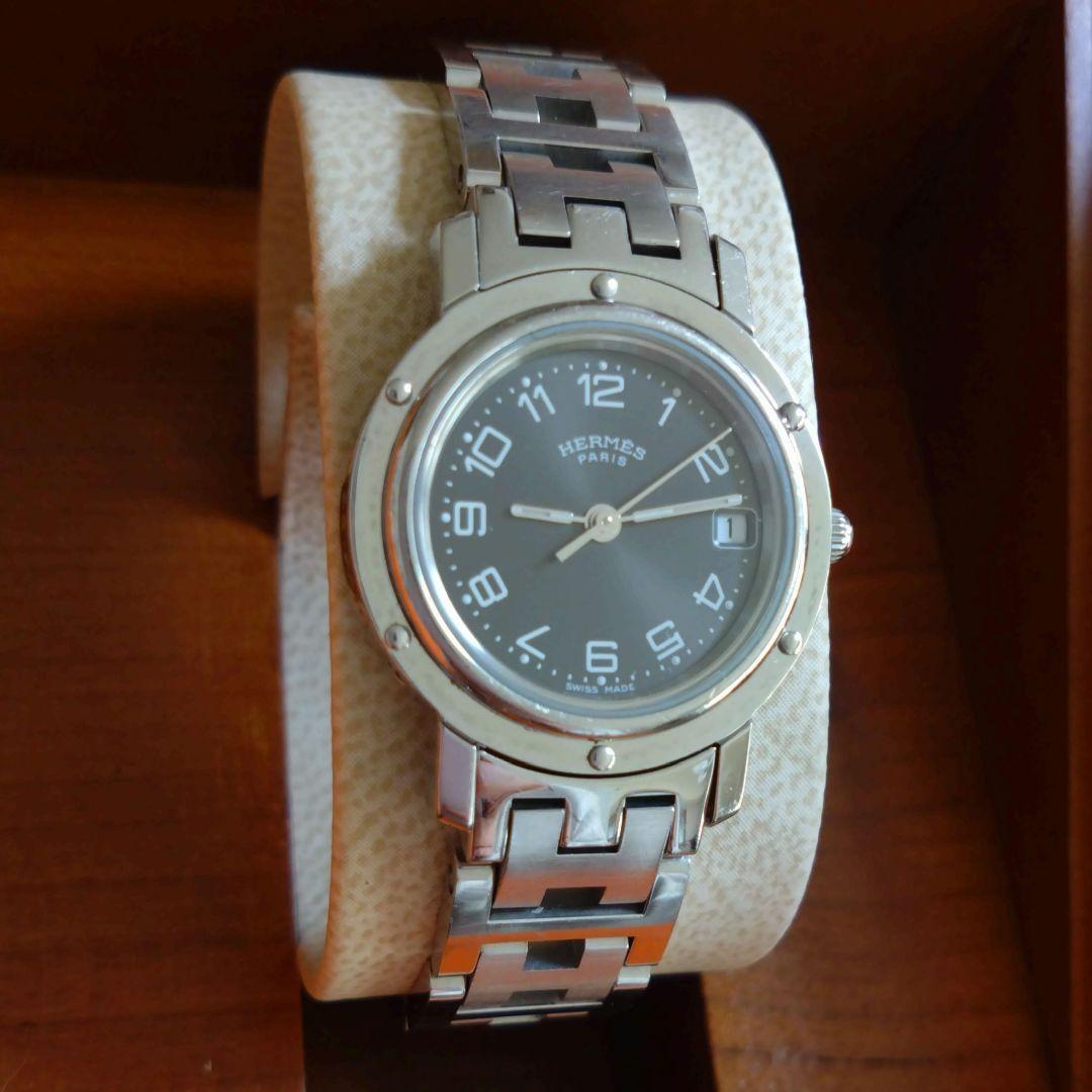 エルメス　クリッパーCL4.210　グレー　レディース腕時計