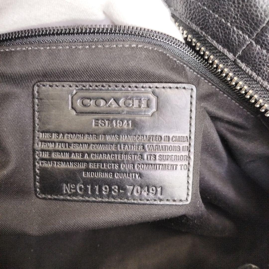 ⭐極美品⭐COACH　トンプソン　レザー ブラック ボストンバッグ　70491