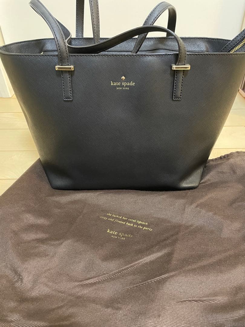 kate spade 黒 トートバッグ