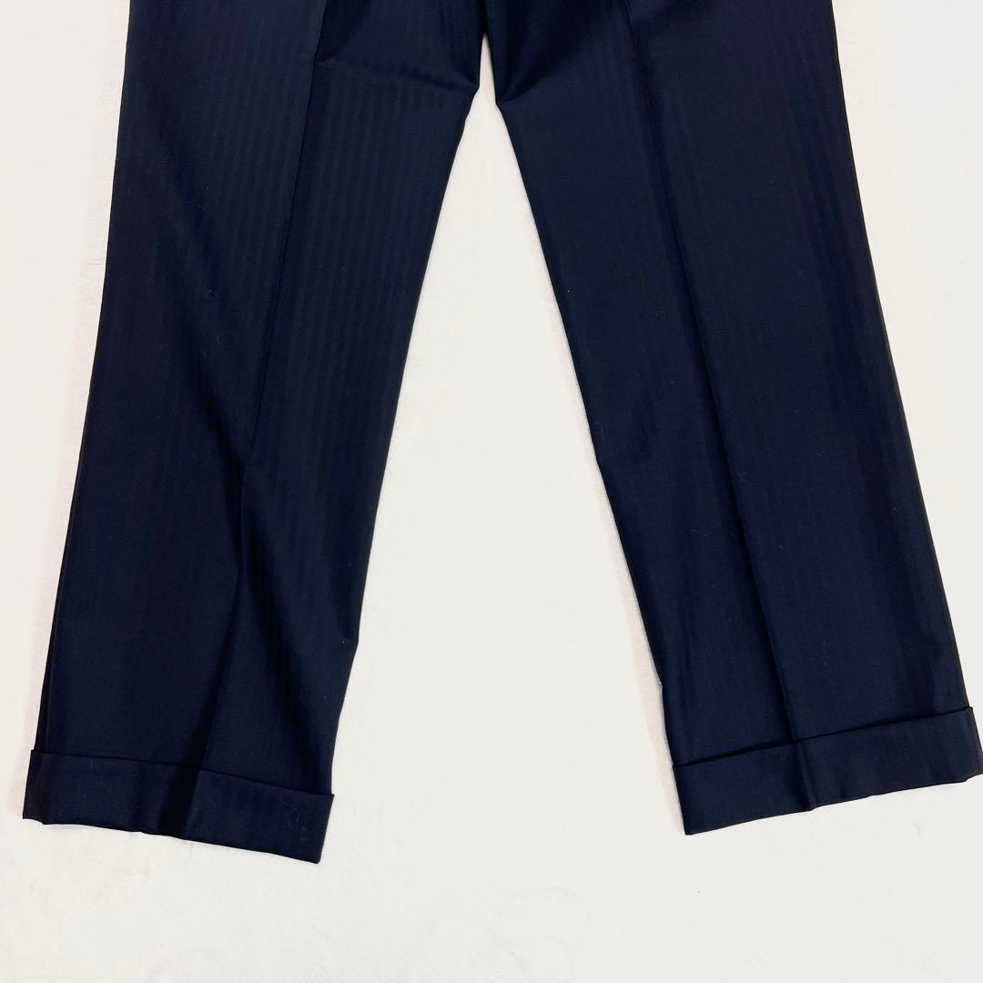 【極美品】ブルックスブラザーズ カノニコ ストライプスーツ ネイビー 32W