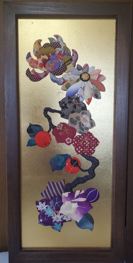 【期間限定値下げ】四季金箔四連屏風