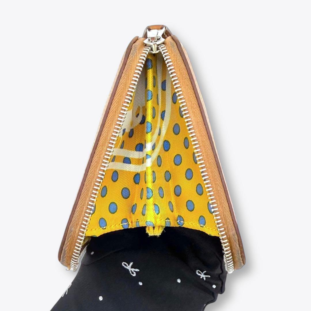 【美品】エルメス HERMES 長財布　アザップシルクイン エプソン　ゴールド