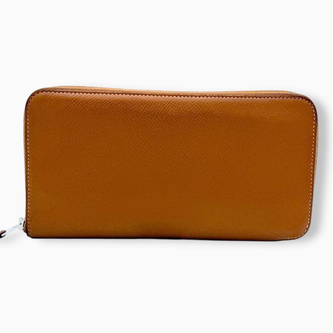 【美品】エルメス HERMES 長財布　アザップシルクイン エプソン　ゴールド
