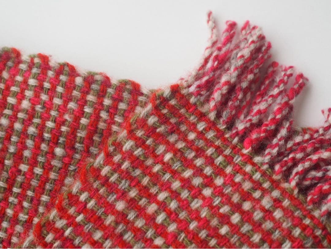 【みちのくあかね会】手紡ぎウールミニマフラー