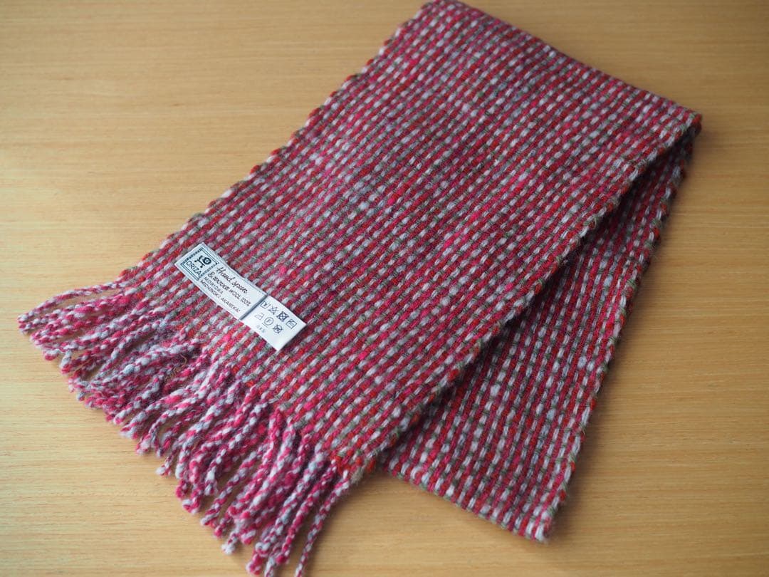 【みちのくあかね会】手紡ぎウールミニマフラー