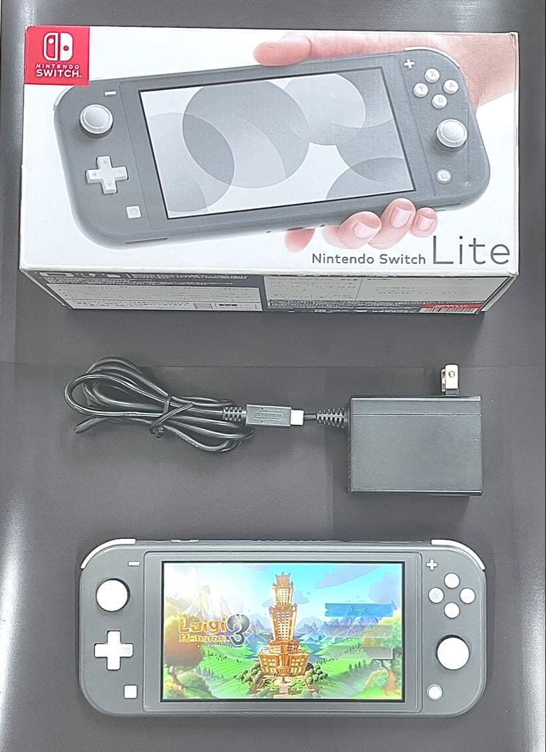ほぼ新品‼️ニンテンドースイッチ ライト +純正充電+バッテリ新品+ガラスフィルム