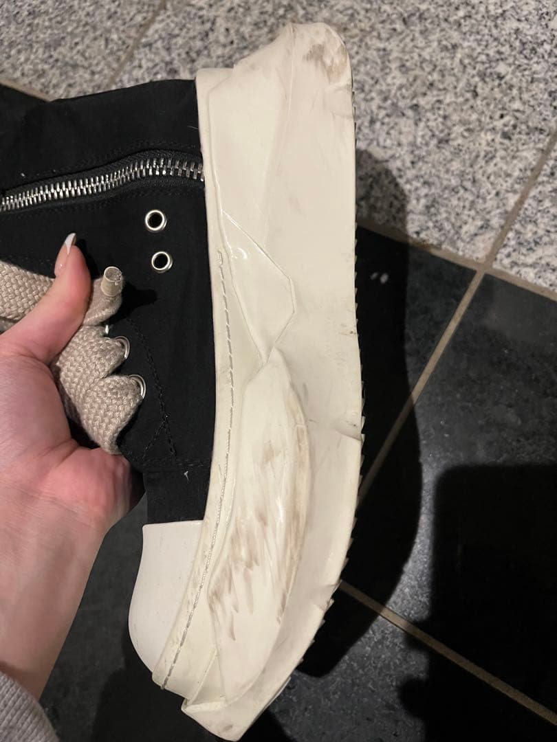 Rick Owens DRKSHDW風 ハイカットスニーカー 23.5cm