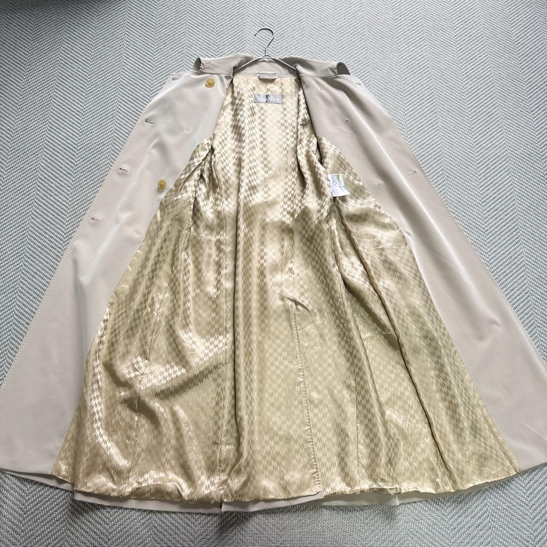 極美品 MaxMara トレンチコート ベルト ベージュ系 表地ストレッチ XL