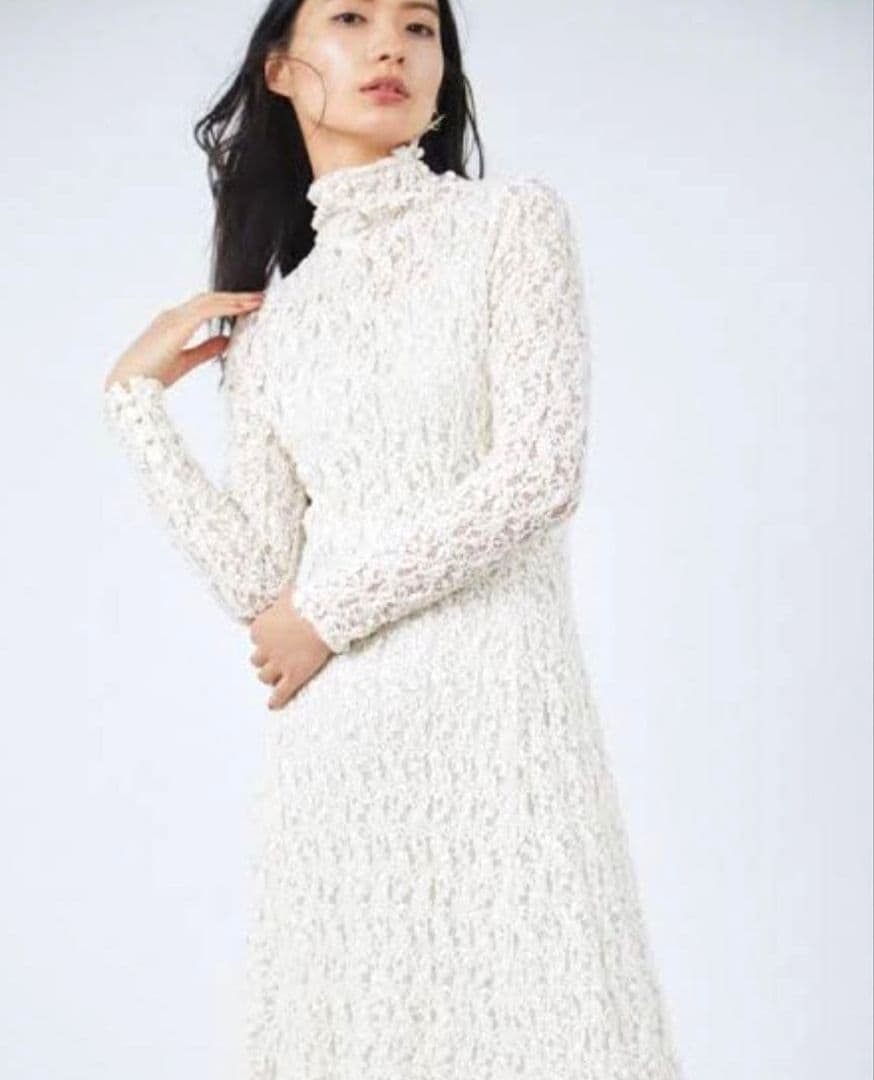 FRAY I.D 完売品 レースストレッチロングワンピース フレイアイディー