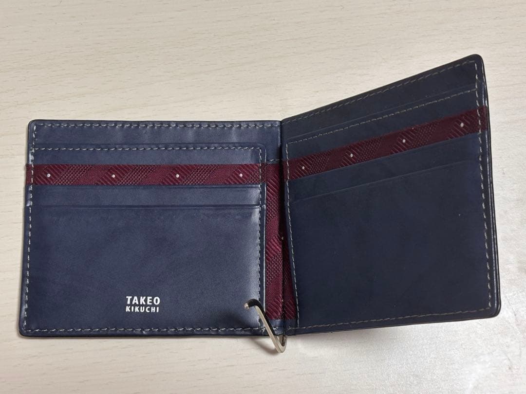 TAKEO KIKUCHI ネイビー マネークリップ
