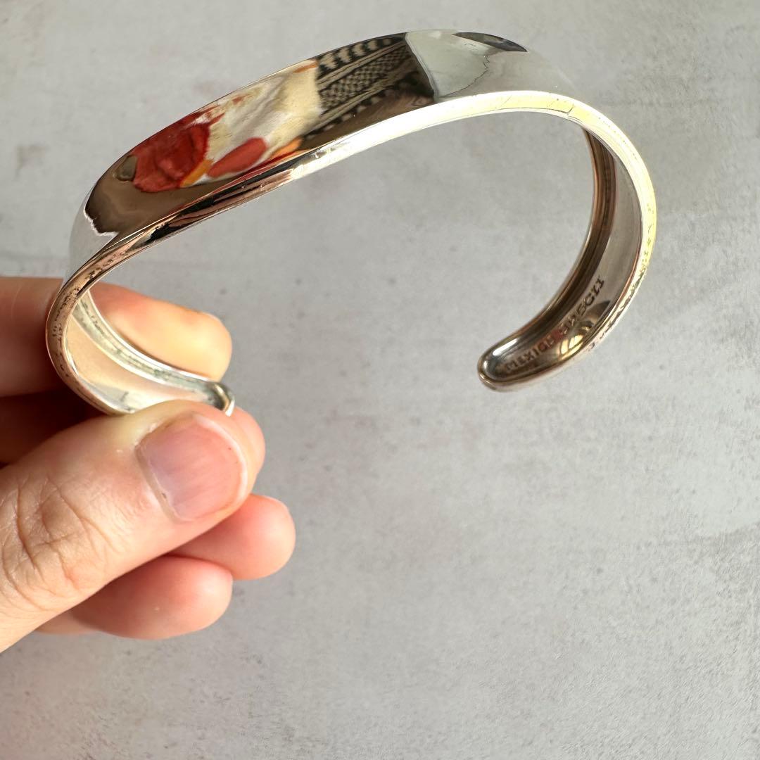 ヴィンテージ！Silver Wavy Cuff ブレスレット　#2