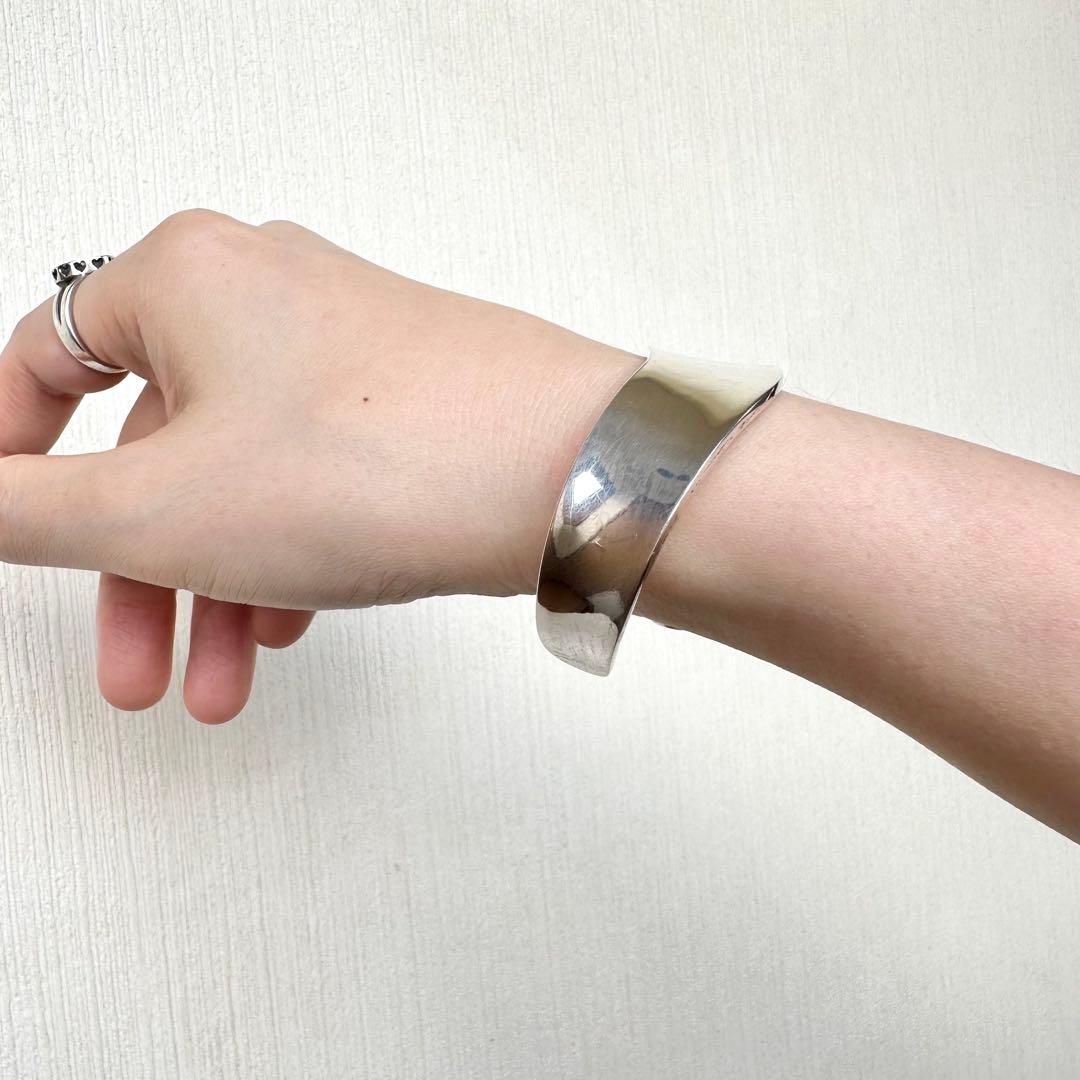 ヴィンテージ！Silver Wavy Cuff ブレスレット　#2