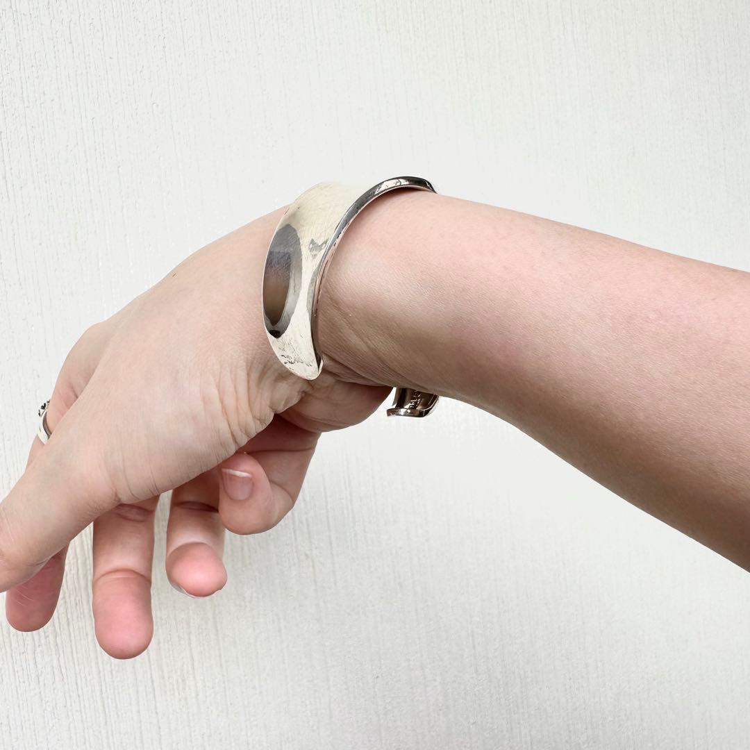 ヴィンテージ！Silver Wavy Cuff ブレスレット　#2