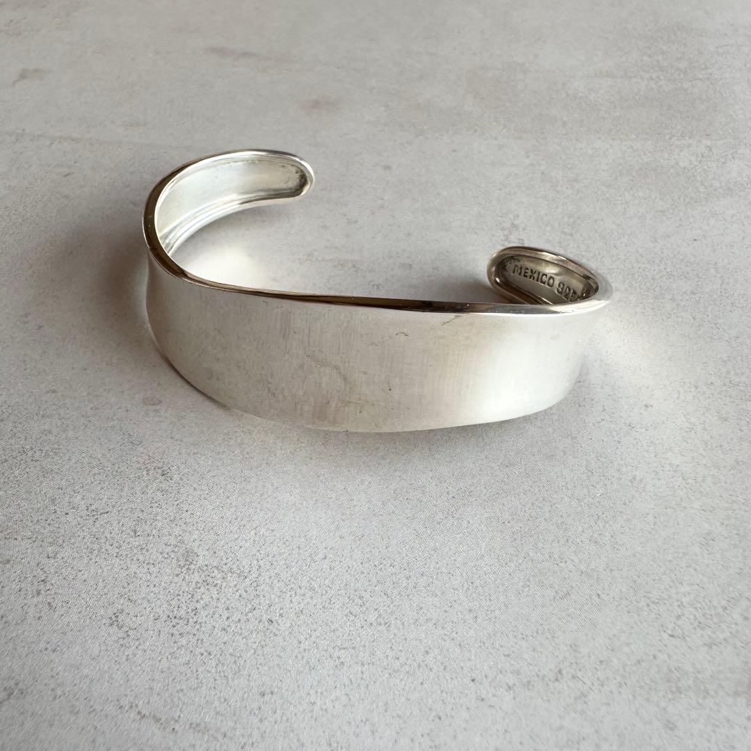 ヴィンテージ！Silver Wavy Cuff ブレスレット　#2